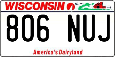 WI license plate 806NUJ