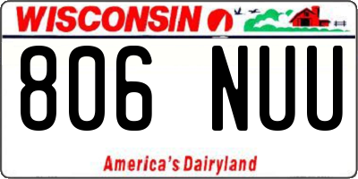 WI license plate 806NUU