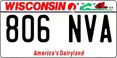 WI license plate 806NVA