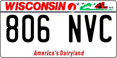 WI license plate 806NVC