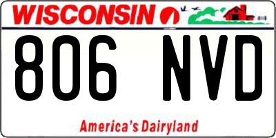 WI license plate 806NVD