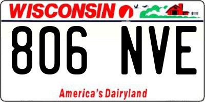 WI license plate 806NVE