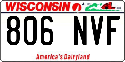 WI license plate 806NVF