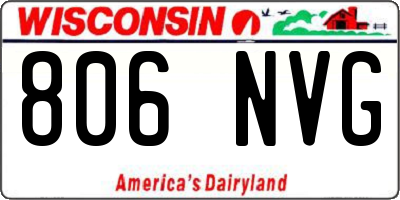WI license plate 806NVG
