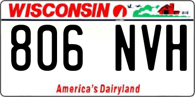 WI license plate 806NVH