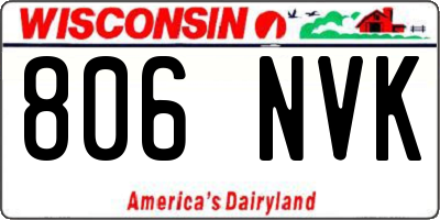 WI license plate 806NVK