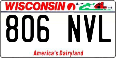WI license plate 806NVL
