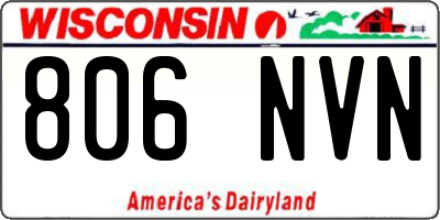 WI license plate 806NVN