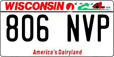 WI license plate 806NVP