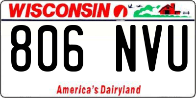WI license plate 806NVU
