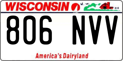 WI license plate 806NVV