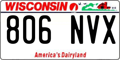 WI license plate 806NVX