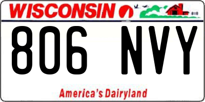 WI license plate 806NVY
