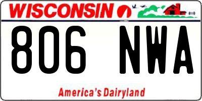 WI license plate 806NWA