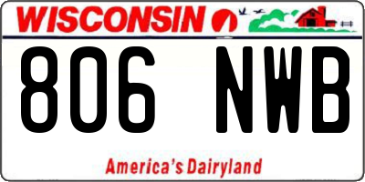 WI license plate 806NWB