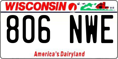 WI license plate 806NWE