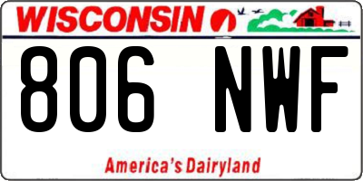 WI license plate 806NWF