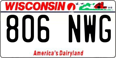WI license plate 806NWG