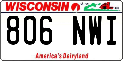 WI license plate 806NWI