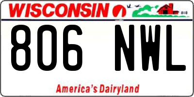 WI license plate 806NWL