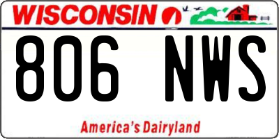 WI license plate 806NWS