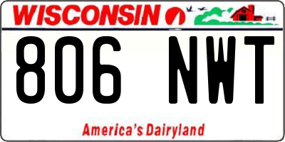 WI license plate 806NWT
