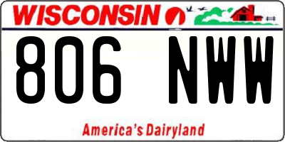 WI license plate 806NWW