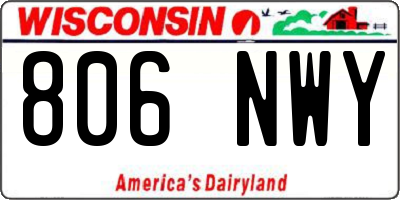 WI license plate 806NWY