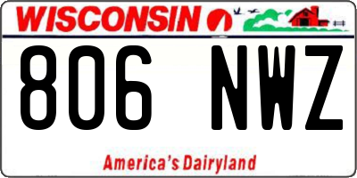 WI license plate 806NWZ