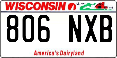 WI license plate 806NXB