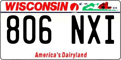 WI license plate 806NXI