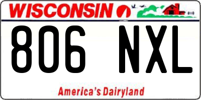 WI license plate 806NXL