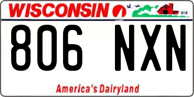WI license plate 806NXN