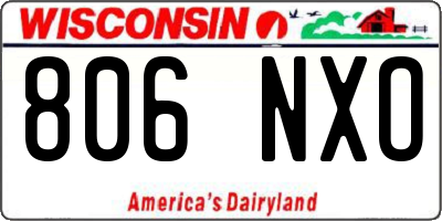 WI license plate 806NXO