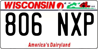 WI license plate 806NXP