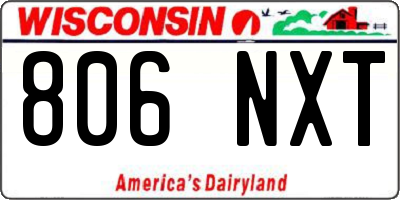 WI license plate 806NXT
