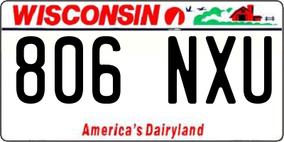 WI license plate 806NXU