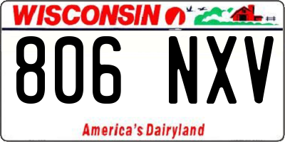 WI license plate 806NXV
