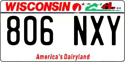 WI license plate 806NXY