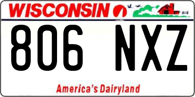 WI license plate 806NXZ