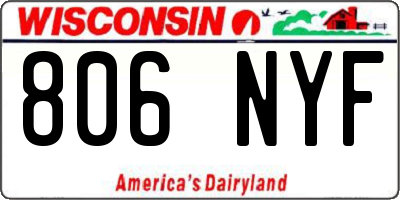 WI license plate 806NYF