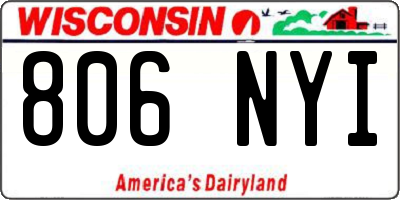 WI license plate 806NYI