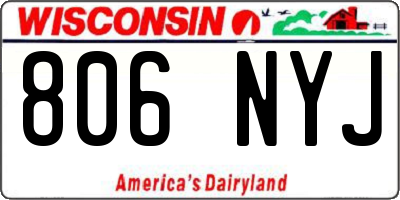 WI license plate 806NYJ