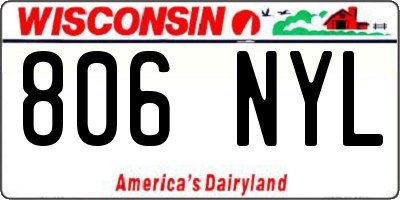 WI license plate 806NYL