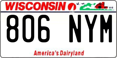 WI license plate 806NYM