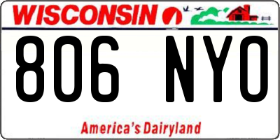 WI license plate 806NYO