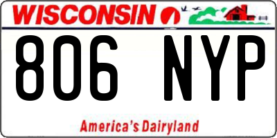 WI license plate 806NYP