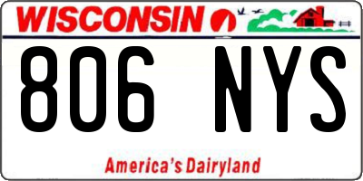 WI license plate 806NYS