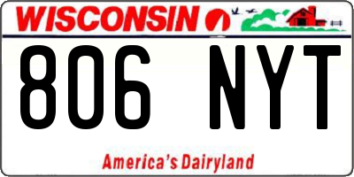 WI license plate 806NYT