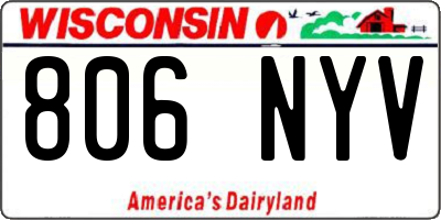 WI license plate 806NYV